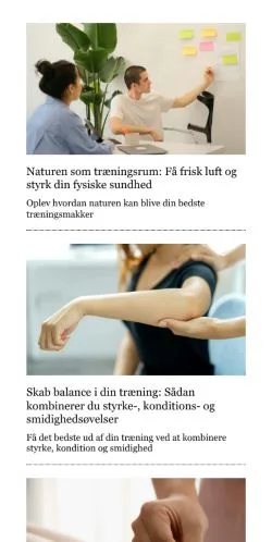 Podgląd witryny nyfysioterapeut.dk, medium z kraju Dania do artykułów sponsorowanych