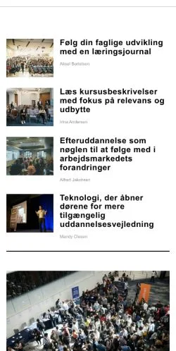 Anteprima del sito nyuddannelse.dk, media di Danimarca per articoli sponsorizzati