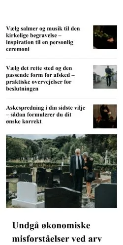 Pré-visualização do site omafsked.dk, meio de Dinamarca para artigos patrocinados