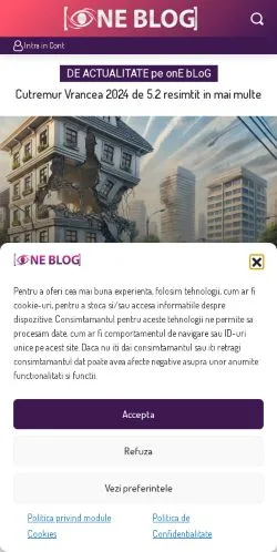 Podgląd witryny onE bLoG Romania, medium z kraju Rumunia do artykułów sponsorowanych