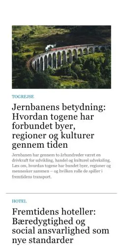Anteprima del sito rejseavis.dk, media di Danimarca per articoli sponsorizzati