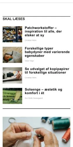 Preview of the roedovreliv.dk website, a media outlet in Denmark for sponsored articles