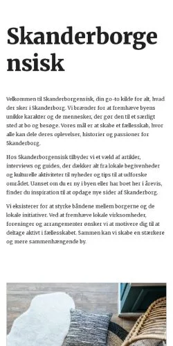 스폰서 기사용 덴마크 매체 skanderborgensisk.dk 사이트 미리보기