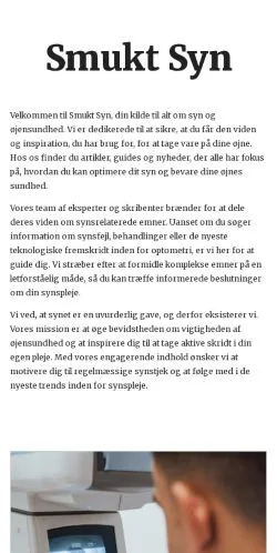 스폰서 기사용 덴마크 매체 smuktsyn.dk 사이트 미리보기