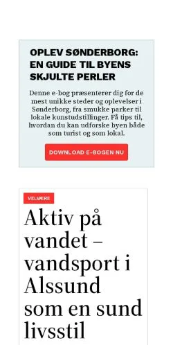 Anteprima del sito soenderborgsiden.dk, media di Danimarca per articoli sponsorizzati