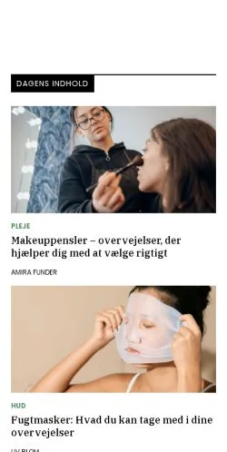 Voorbeeld van de site sundi.dk, medium uit Denemarken voor gesponsorde artikelen