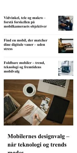 Pré-visualização do site telefonselskabet.dk, meio de Dinamarca para artigos patrocinados