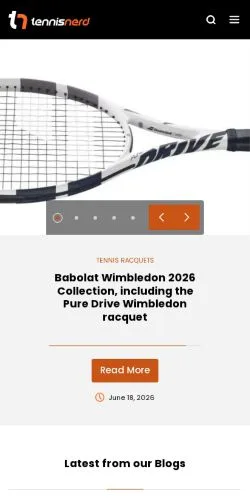 Podgląd witryny Tennisnerd, medium z kraju Stany Zjednoczone do artykułów sponsorowanych