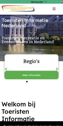 Podgląd witryny Toeristen Informatie Nederland, medium z kraju Holandia do artykułów sponsorowanych