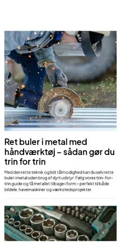 Pré-visualização do site vaerktoejer.dk, meio de Dinamarca para artigos patrocinados