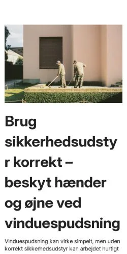 Anteprima del sito vinduespudsersiden.dk, media di Danimarca per articoli sponsorizzati