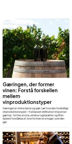 スポンサード記事向けのデンマークメディア、vinmandens.dkのサイトプレビュー