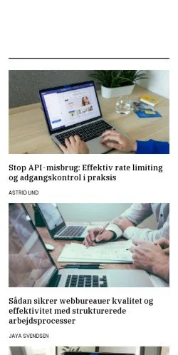 Förhandsvisning av webbplatsen webnu.dk, medium i Danmark för sponsrade artiklar