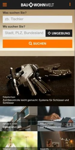 Vista previa del sitio Bau und Wohnwelt, medio de Austria para artículos patrocinados