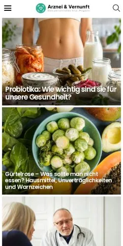 Anteprima del sito Arznei & Vernunft -, media di Austria per articoli sponsorizzati