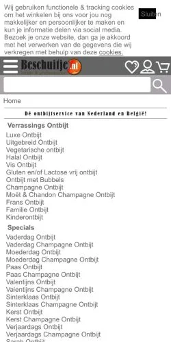 Anteprima del sito Ontbijtservice Beschuitje, media di Paesi Bassi per articoli sponsorizzati