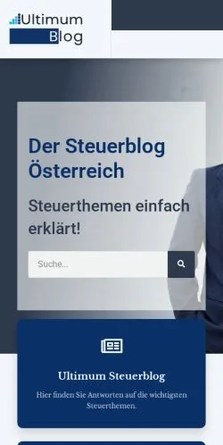 Podgląd witryny Ultimum Steuerblog, medium z kraju Austria do artykułów sponsorowanych