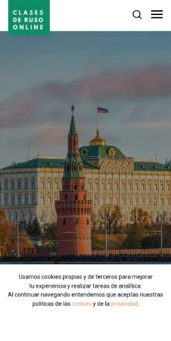 Podgląd witryny Clases De Ruso Online, medium z kraju Hiszpania do artykułów sponsorowanych
