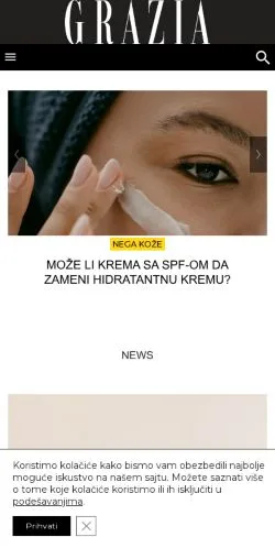 Anteprima del sito Grazia Srbija, media di Stati Uniti per articoli sponsorizzati