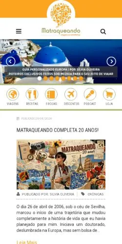 スポンサード記事向けのブラジルメディア、Matraqueandoのサイトプレビュー