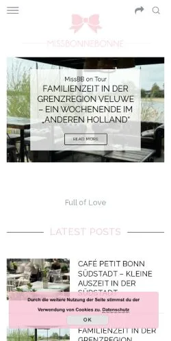 Anteprima del sito Bonn Blog, media di Germania per articoli sponsorizzati