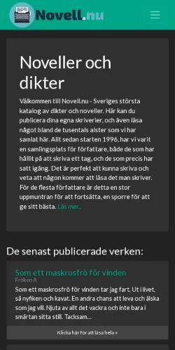 Anteprima del sito Novell, media di Svezia per articoli sponsorizzati