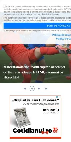 Podgląd witryny PrimaSport.ro, medium z kraju Rumunia do artykułów sponsorowanych
