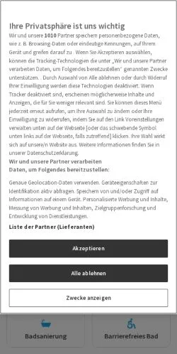 Podgląd witryny Sanitaer, medium z kraju Niemcy do artykułów sponsorowanych