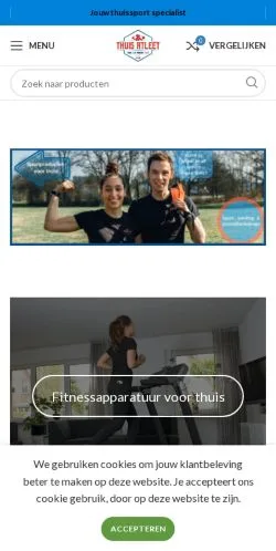 Anteprima del sito Thuis Atleet, media di Paesi Bassi per articoli sponsorizzati