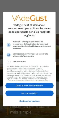 스폰서 기사용 미국 매체 Vadegust 사이트 미리보기