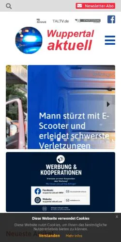 Anteprima del sito Wuppertal Aktuell, media di Germania per articoli sponsorizzati