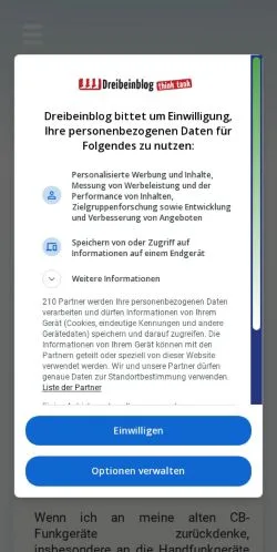 Anteprima del sito Dreibeinblog, media di Germania per articoli sponsorizzati