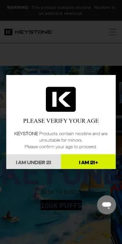 Preview of the Keystone Vape website, a media outlet in United States for sponsored articles