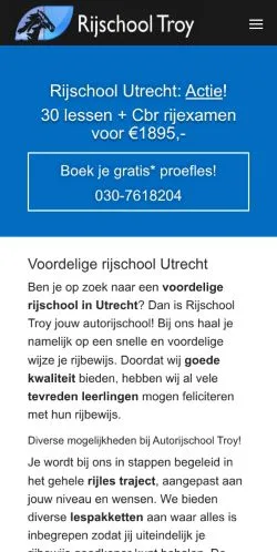 Anteprima del sito Rijschool Troy, media di Paesi Bassi per articoli sponsorizzati