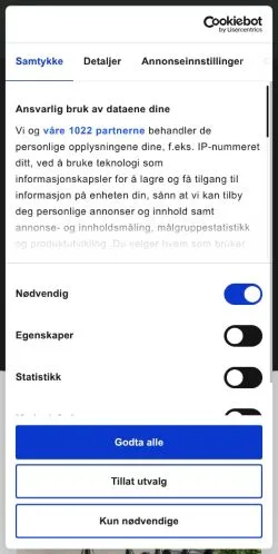 Förhandsvisning av webbplatsen Anbefaler, medium i Norge för sponsrade artiklar