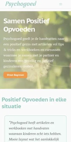 Podgląd witryny Psychogoed, medium z kraju Holandia do artykułów sponsorowanych