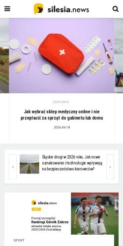 Anteprima del sito Silesia News, media di Polonia per articoli sponsorizzati