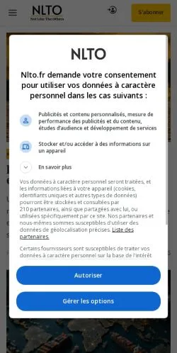 スポンサード記事向けのフランスメディア、NLTOのサイトプレビュー