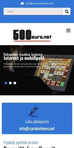 Podgląd witryny 500net, medium z kraju Finlandia do artykułów sponsorowanych