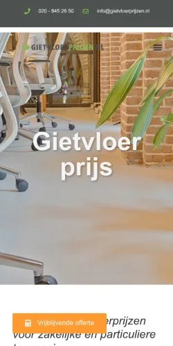 스폰서 기사용 네덜란드 매체 Gietvloerprijzen 사이트 미리보기