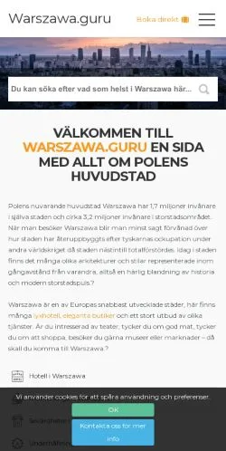 Anteprima del sito Warszawa, media di Svezia per articoli sponsorizzati