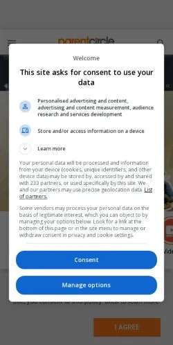 Aperçu du site ParentCircle, référencé pour publier un article sponsorisé