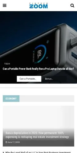 Förhandsvisning av webbplatsen FintechZoom, medium i Storbritannien för sponsrade artiklar