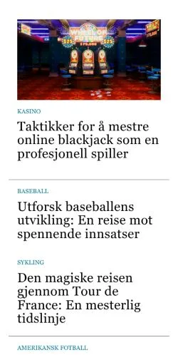 Aperçu du site bethjelp.com, média de Norvège pour articles sponsorisés