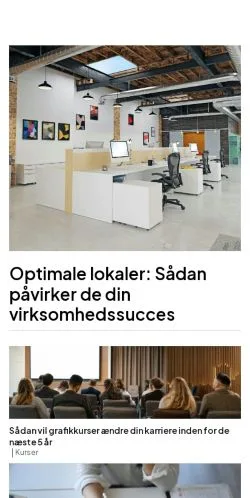 Anteprima del sito businessen.dk, media di Danimarca per articoli sponsorizzati