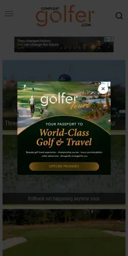 Sponsorlu makaleler için Amerika Birleşik Devletleri medyası Compleat Golfer sitesinin önizlemesi