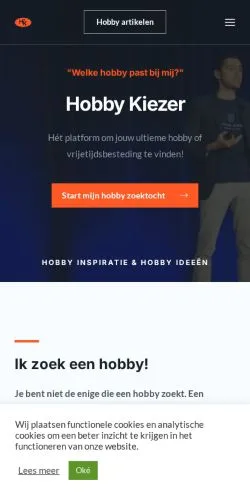 Podgląd witryny Hobbykiezer, medium z kraju Holandia do artykułów sponsorowanych