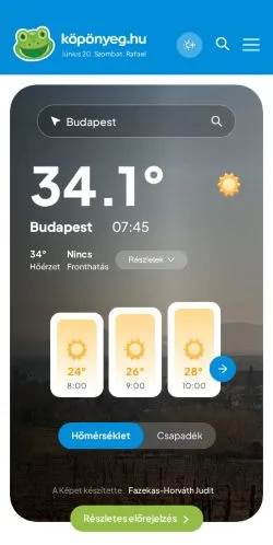 Podgląd witryny koponyeg, medium z kraju Węgry do artykułów sponsorowanych