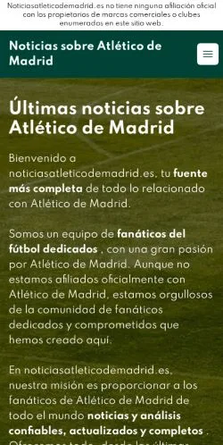 Anteprima del sito Atlético De Madrid News, media di Spagna per articoli sponsorizzati