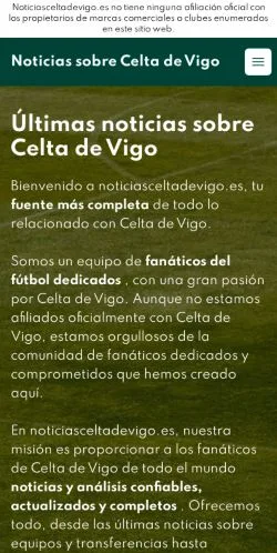 Podgląd witryny Celta de Vigo News, medium z kraju Hiszpania do artykułów sponsorowanych